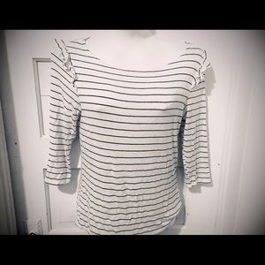 Black and white striped top